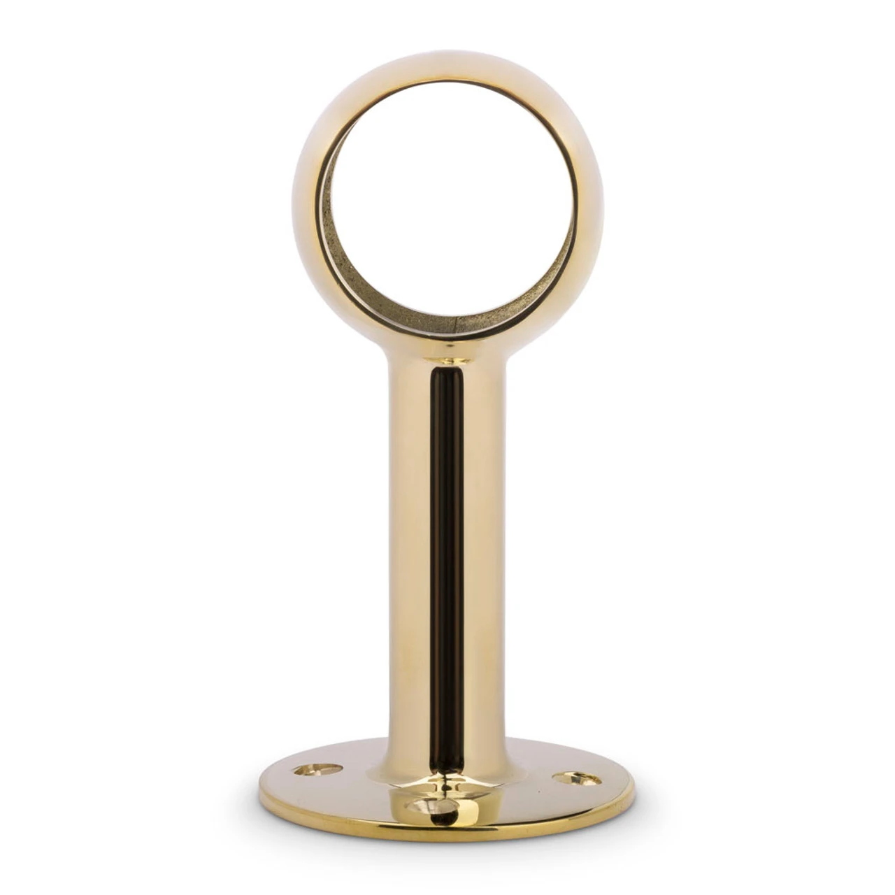 Rounded Center Post Bracket - Polished Brass - 2" OD 4 Rounded Center Post Bracket - Polished Brass - 2" OD - Image 2