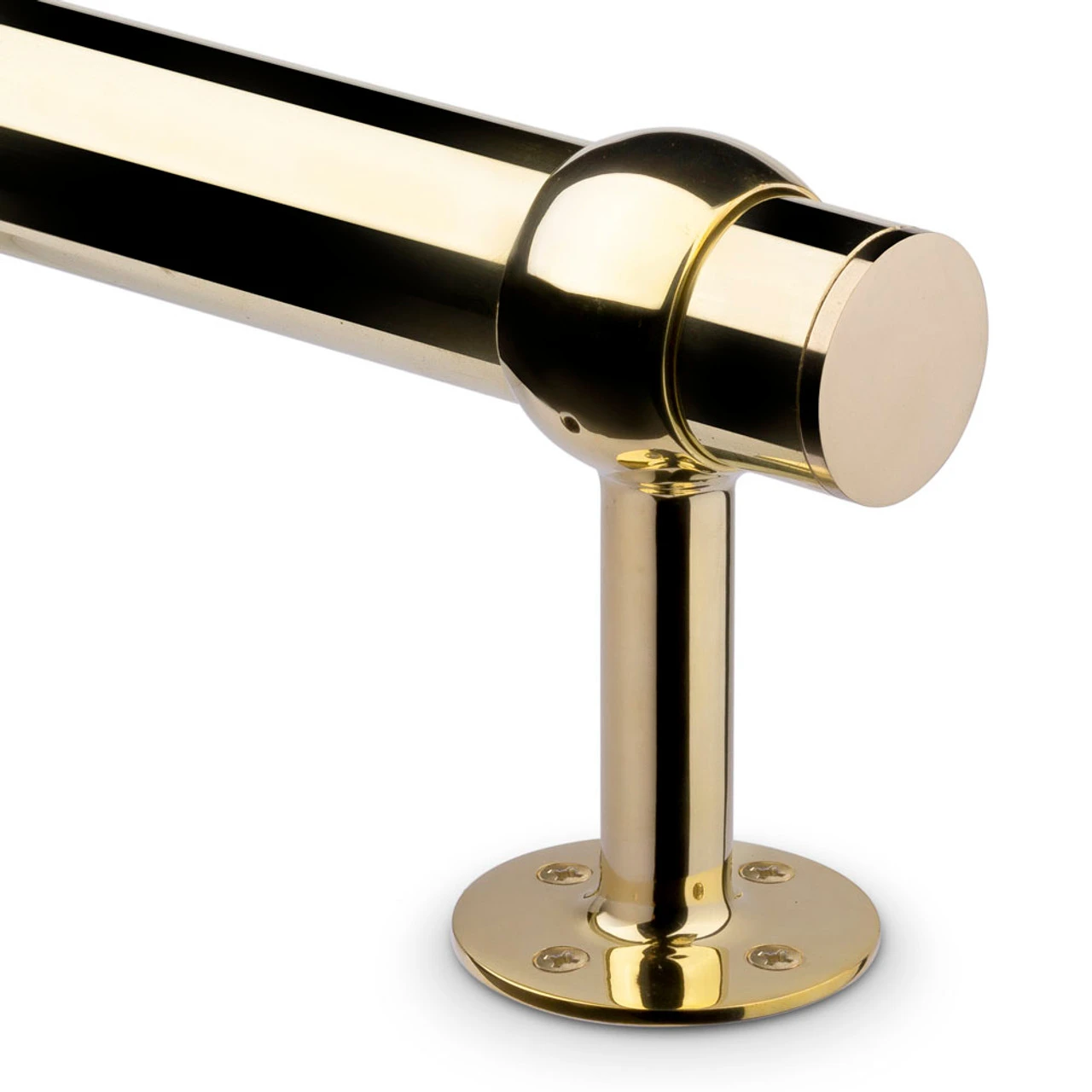 Rounded Center Post Bracket - Polished Brass - 2" OD 6 Rounded Center Post Bracket - Polished Brass - 2" OD - Image 4