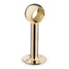 Tall Rounded Center Post Bracket - Polished Brass - 2" OD -Bar Essentials Shop 00 336 2 TALL Tall Rounded Center Post Bracket Polished Brass 2 OD 01 19887.1598454712