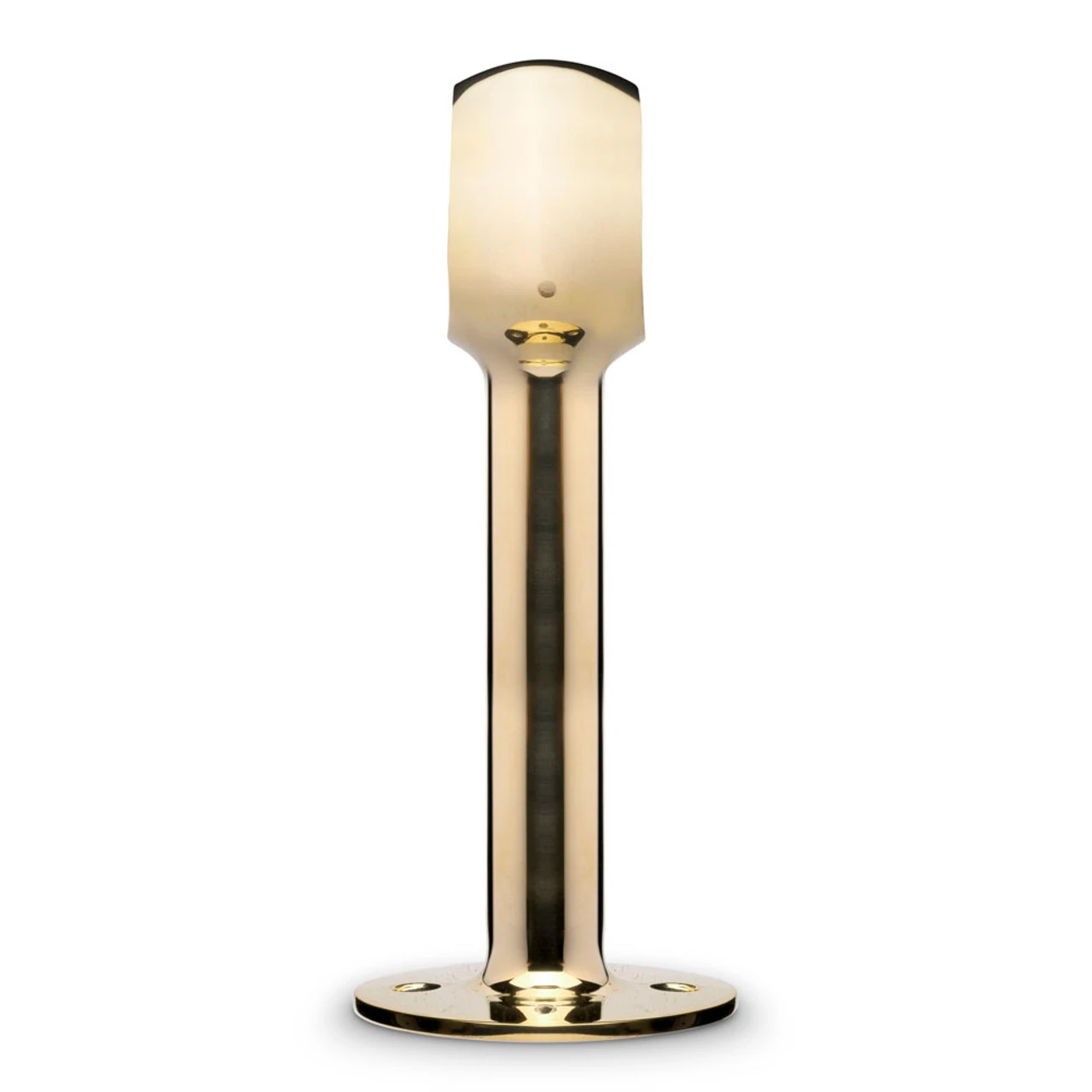 Tall Rounded Center Post Bracket - Polished Brass - 2" OD 5 Tall Rounded Center Post Bracket - Polished Brass - 2" OD - Image 3