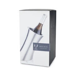 Viski Convex Double-Walled Stainless Steel Wine Bottle Chiller -Bar Essentials Shop 0668 bottle chiller 007 13684.1590765382