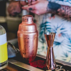 Viski Professional Heavyweight Cocktail Shaker - 17 Oz - Copper-Plated -Bar Essentials Shop 08022017 jason wood cocktails 158 47134.1590764647