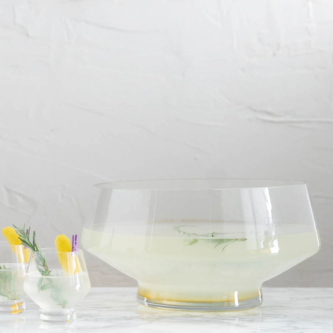 Viski Raye Footed Glass Punch Bowl - 2.56 Gallons 6 Viski Raye Footed Glass Punch Bowl - 2.56 Gallons - Image 4