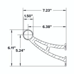 Bar Mount Foot Rail Bracket - Brushed Stainless Steel - 1.5" OD -Bar Essentials Shop 1.5 OD Bar Mount Bracket 53448.1627313278