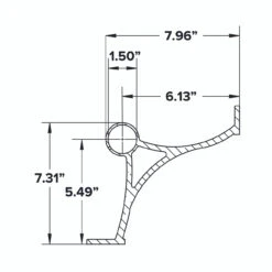 Combination Foot Rail Bracket - Satin Brushed Brass - 1.5" OD -Bar Essentials Shop 1.5 OD Combination Bracket 45078.1627313339