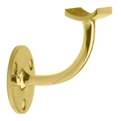 Handrail Bracket - Polished Brass - 1.5" OD