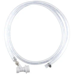 Air Line Jumper - 5/16" ID - 5' Vinyl Hose W/ Gas Ball Lock Disconnect & Screw Clamp