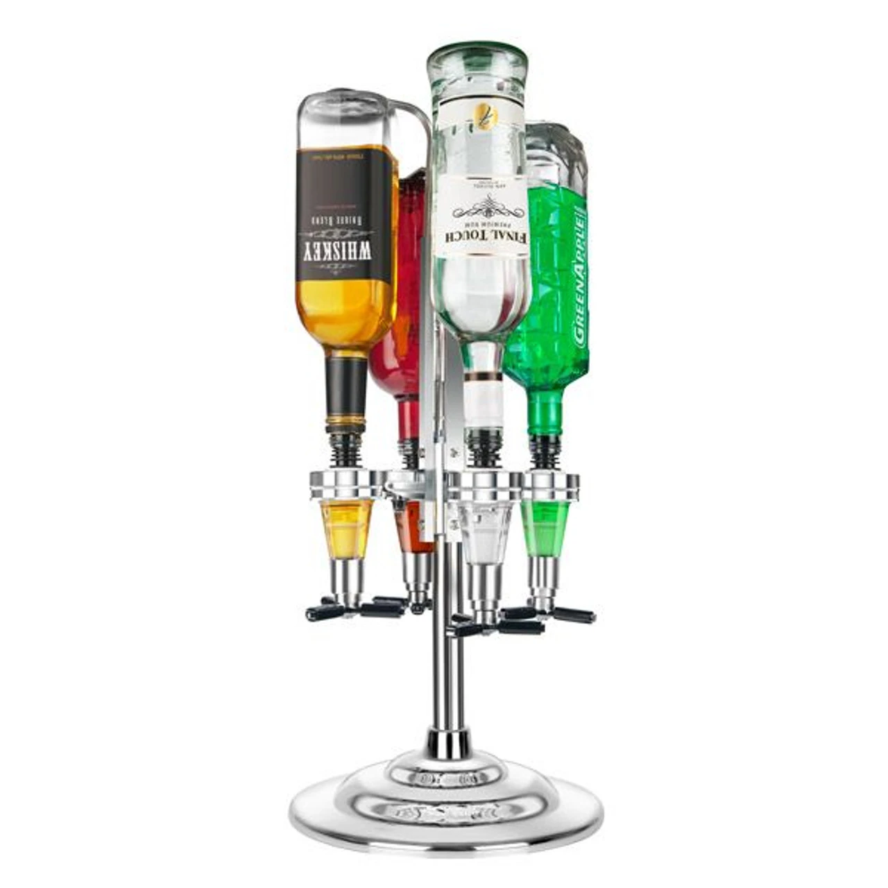 LED Rotary Liquor Dispenser - Holds 4 Bottles 4 LED Rotary Liquor Dispenser - Holds 4 Bottles - Image 2