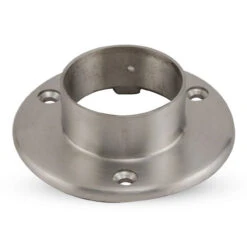 3" Wall Flange - Brushed Stainless Steel - 1.5" OD