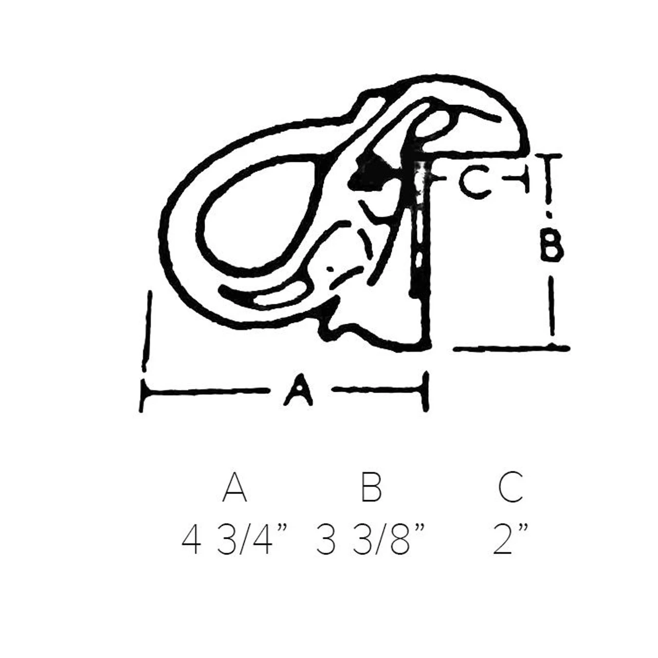Elephant Head Bar Rail Bracket - Polished Brass - 2" OD 5 Elephant Head Bar Rail Bracket - Polished Brass - 2" OD - Image 3