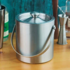 Behind The Bar® Stainless Steel Double Walled Ice Bucket - 1.5 Quarts -Bar Essentials Shop 181311 behind the bar stainless steel double walled ice bucket 3 81664.1590765047