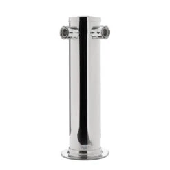 Draft Tower - 100% Stainless Steel Contact - 3" Column - 2 Taps - No Faucets