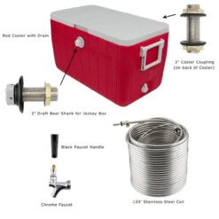 Single Faucet Jockey Box - 120' Coil - Faucet Hardware Kit -Bar Essentials Shop 21487 jockey box 120 b1 1 46923.1590768604