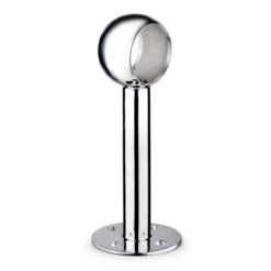 Tall Rounded Center Post Bracket - Polished Stainless Steel - 2" OD