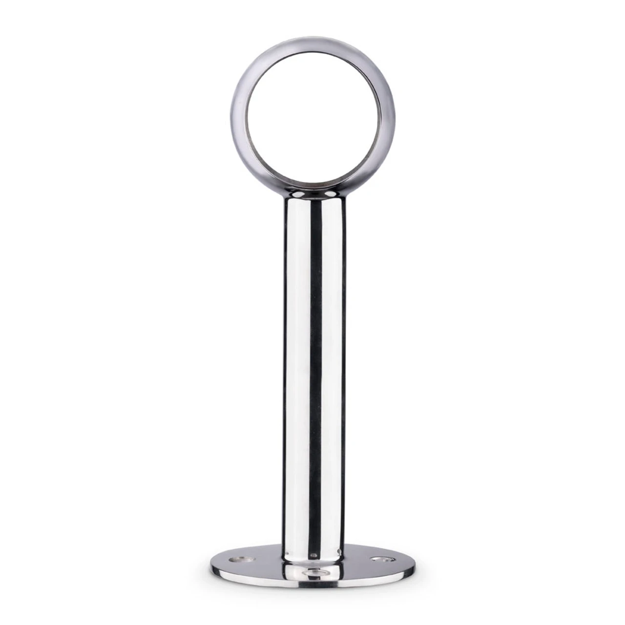 Tall Rounded Center Post Bracket - Polished Stainless Steel - 2" OD 4 Tall Rounded Center Post Bracket - Polished Stainless Steel - 2" OD - Image 2