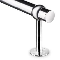 Tall Rounded Center Post Bracket - Polished Stainless Steel - 2" OD 10 Tall Rounded Center Post Bracket - Polished Stainless Steel - 2" OD -Bar Essentials Shop 22 336 2 TALL Tall Rounded Center Post Bracket Polished Stainless Steel 04 07826.1595214523