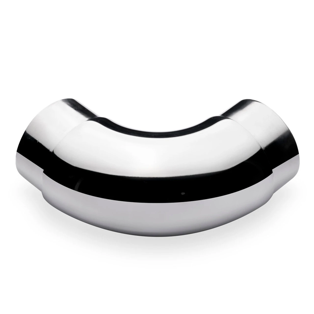 Curved Flush Elbow Fitting 90 Degree - Polished Stainless Steel - 2" OD 3 Curved Flush Elbow Fitting 90 Degree - Polished Stainless Steel - 2" OD