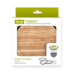 Bamboo Appetizer Glass Toppers - Set Of 4 -Bar Essentials Shop 2221 v1 pkg1 92150.1616524797