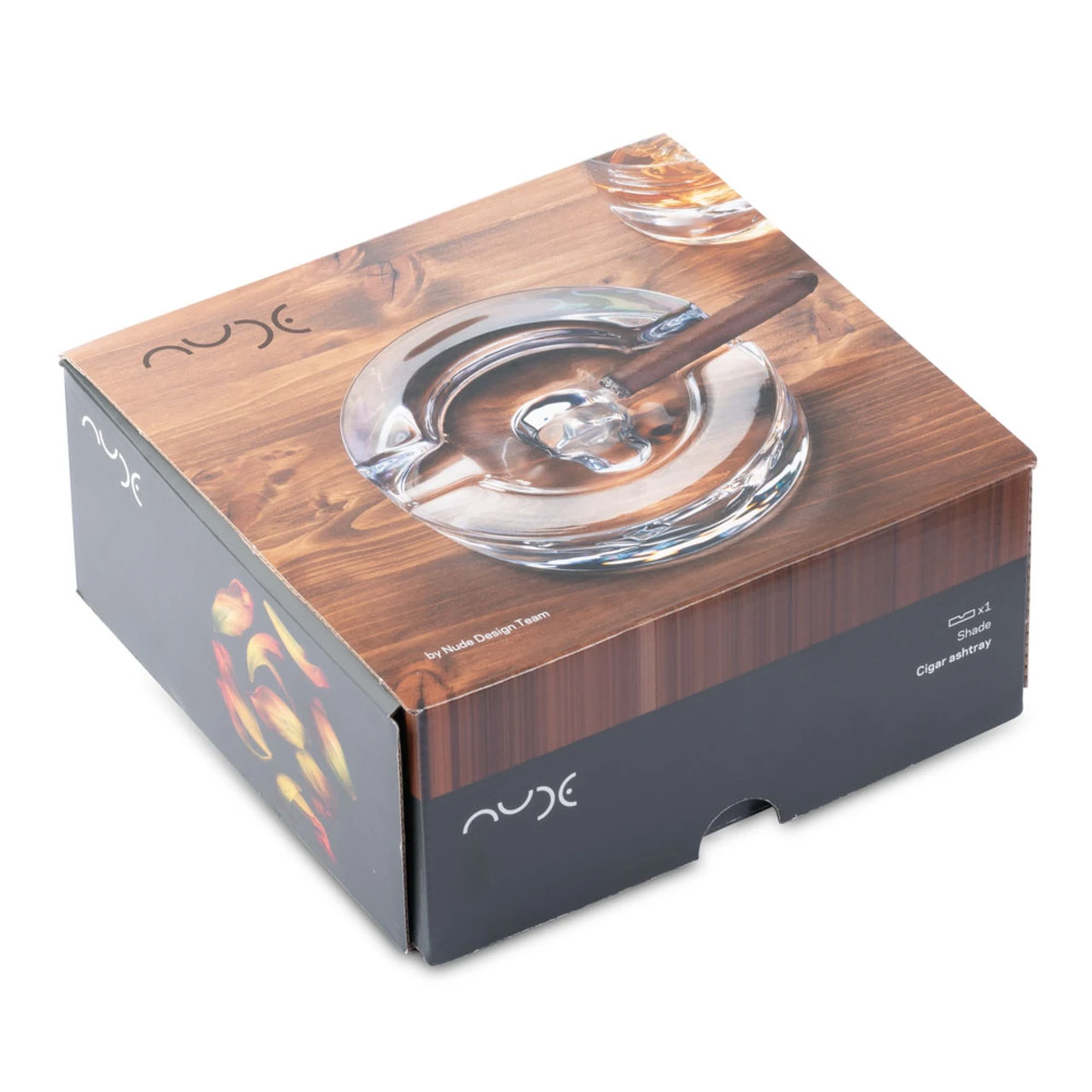 Nude Glass Shade Skull Silhouette Round Crystal Cigar Ashtray 5 Nude Glass Shade Skull Silhouette Round Crystal Cigar Ashtray - Image 3