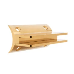 3/8" Glass Clip - Polished Brass - 2" OD