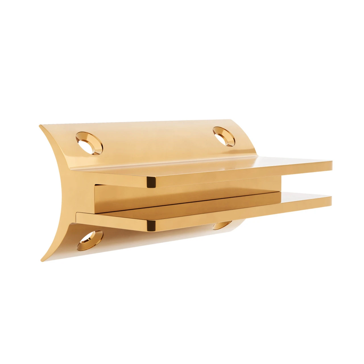 3/8" Glass Clip - Polished Brass - 2" OD 3 3/8" Glass Clip - Polished Brass - 2" OD