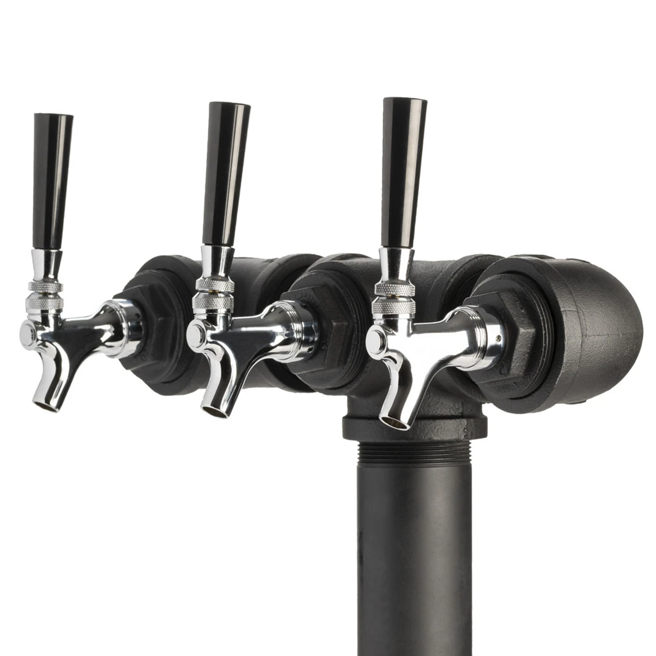 Draft Beer Tower - Black Iron - Triple Tap - Standard Stainless Steel Faucet 4 Draft Beer Tower - Black Iron - Triple Tap - Standard Stainless Steel Faucet - Image 2