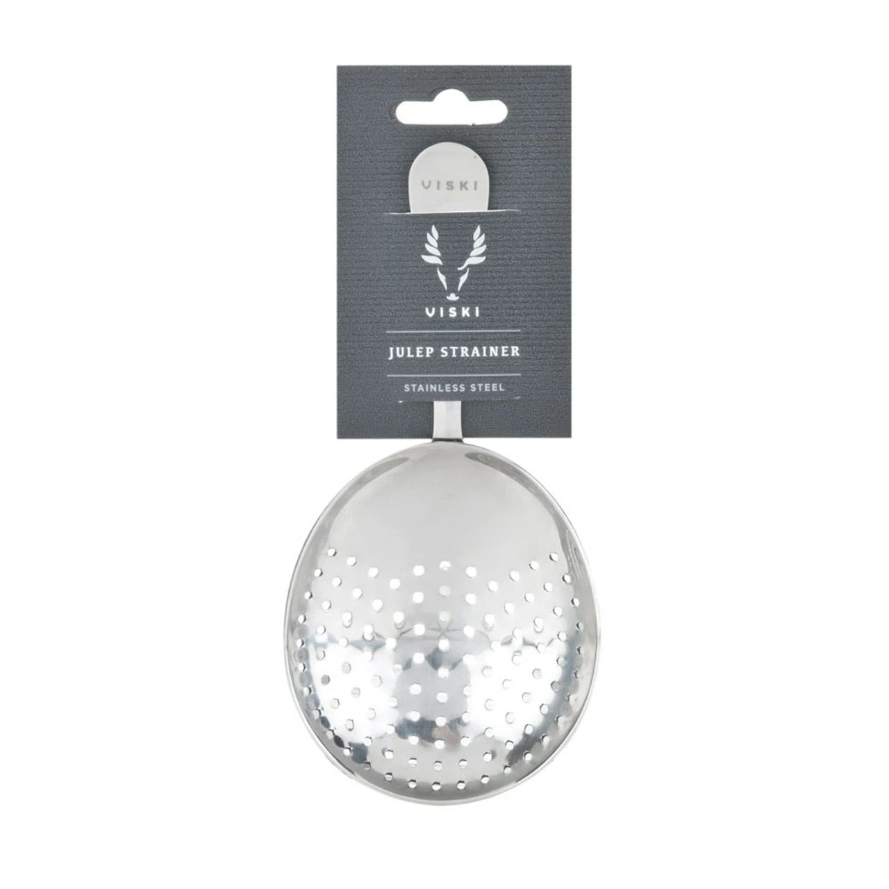 Viski Professional 18/8 Stainless Steel Julep Strainer 4 Viski Professional 18/8 Stainless Steel Julep Strainer - Image 2