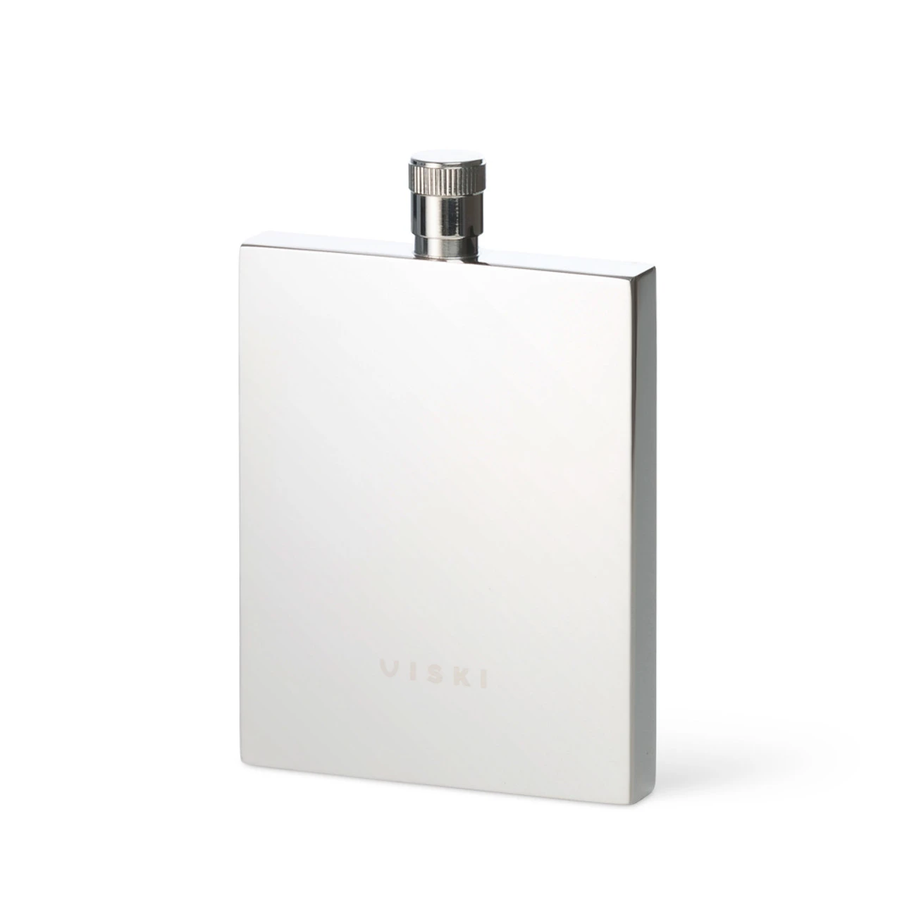 Viski Brushed Stainless Steel Slim Flask - 3 Oz