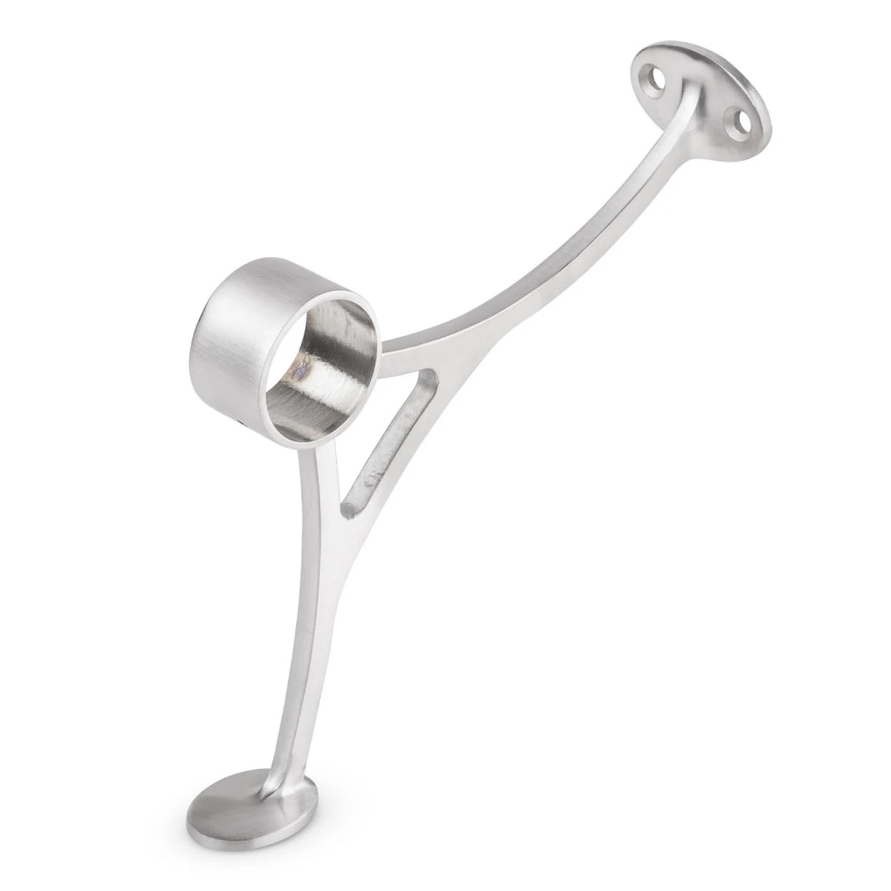 Combination Foot Rail Bracket - Brushed Stainless Steel - 1.5" OD 2 Combination Foot Rail Bracket - Brushed Stainless Steel - 1.5" OD