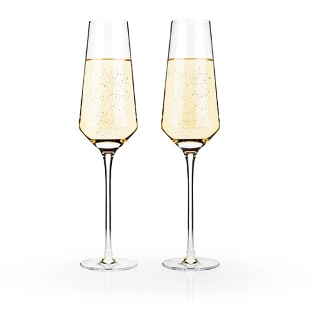 Viski Raye Crystal Champagne Flutes - 8 Oz - Set Of 2 3 Viski Raye Crystal Champagne Flutes - 8 Oz - Set Of 2