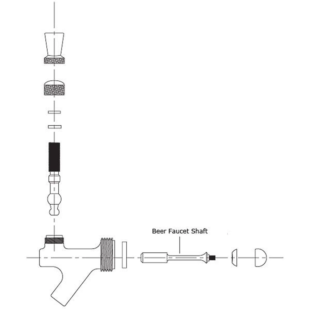 Draft Beer Faucet Shaft- Stainless Steel 4 Draft Beer Faucet Shaft- Stainless Steel - Image 2
