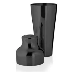 Viski Warren Gunmetal Black Two-Piece French Style Parisian Cocktail Shaker - 25 Oz -Bar Essentials Shop 5397 gmb 18001616 viski warren gunmetal black two piece french style parisian 02 03483.1590768300