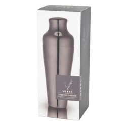 Viski Warren Gunmetal Black Two-Piece French Style Parisian Cocktail Shaker - 25 Oz -Bar Essentials Shop 5397 gmb 18001616 viski warren gunmetal black two piece french style parisian 03 32557.1590768301