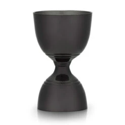 Viski Warren Gunmetal Black Canterbury Double-Sided Cocktail Jigger - 1 Oz & 2 Oz