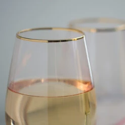 Rose Tinted Crystal White Wine Glasses With Gold Rims - 14 Oz - Set Of 2 -Bar Essentials Shop 6163 red rose tinted crystal white wine glasses with gold rims 14 oz set of 2 10 05338.1590768375