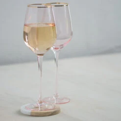 Rose Tinted Crystal White Wine Glasses With Gold Rims - 14 Oz - Set Of 2 -Bar Essentials Shop 6163 red rose tinted crystal white wine glasses with gold rims 14 oz set of 2 13 49634.1590768374