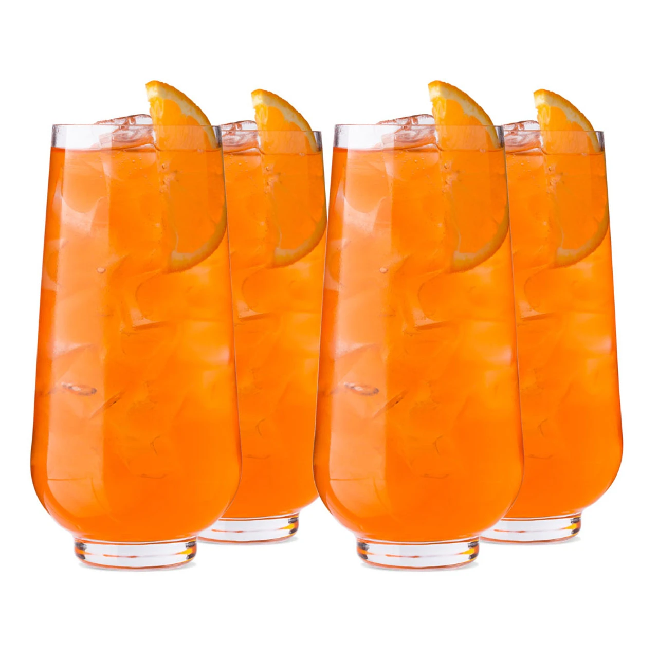 Nude Glass Hepburn Long Drink Glasses - 14.37 Oz - Set Of 4 3 Nude Glass Hepburn Long Drink Glasses - 14.37 Oz - Set Of 4