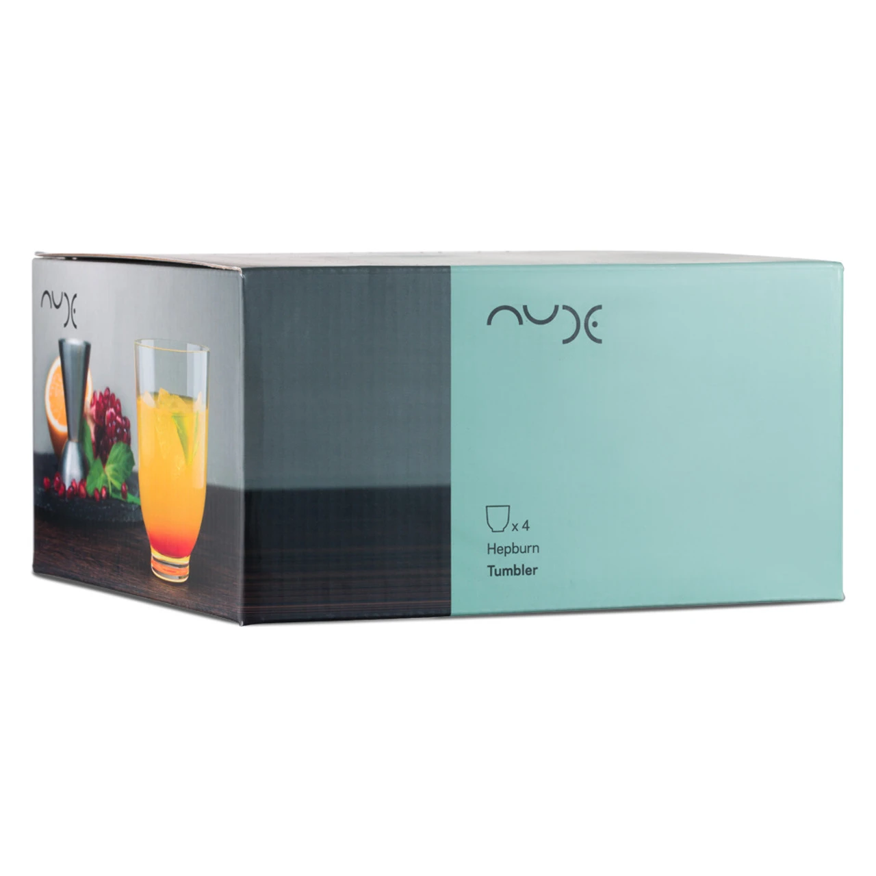 Nude Glass Hepburn Low Ball Glasses - 12.85 Oz - Set Of 4 5 Nude Glass Hepburn Low Ball Glasses - 12.85 Oz - Set Of 4 - Image 3