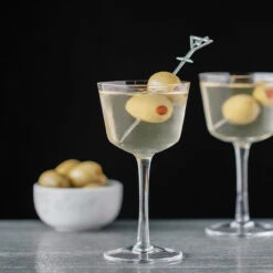 Viski Raye Nick & Nora Vintage Crystal Martini Cocktail Glasses - 6 Oz - Set Of 2 -Bar Essentials Shop 6424 nn 001 75683.1590768400