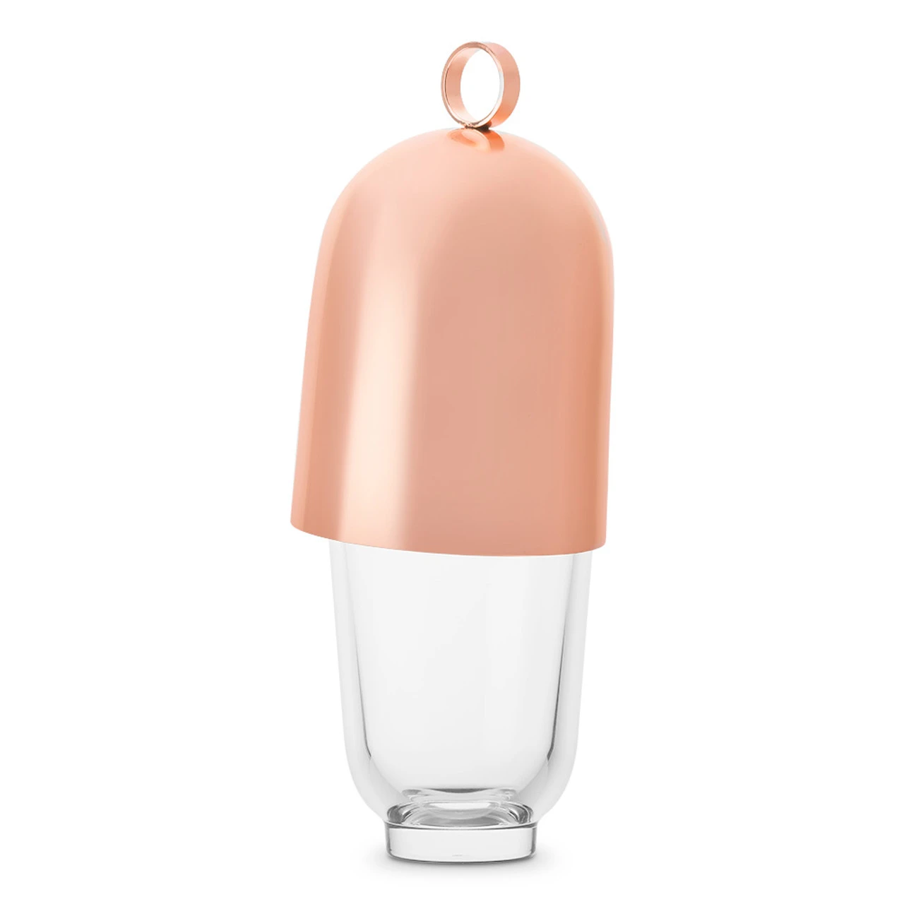 Nude Glass Hepburn Cocktail Shaker With Copper Dome Lid - 16.9 Oz 3 Nude Glass Hepburn Cocktail Shaker With Copper Dome Lid - 16.9 Oz