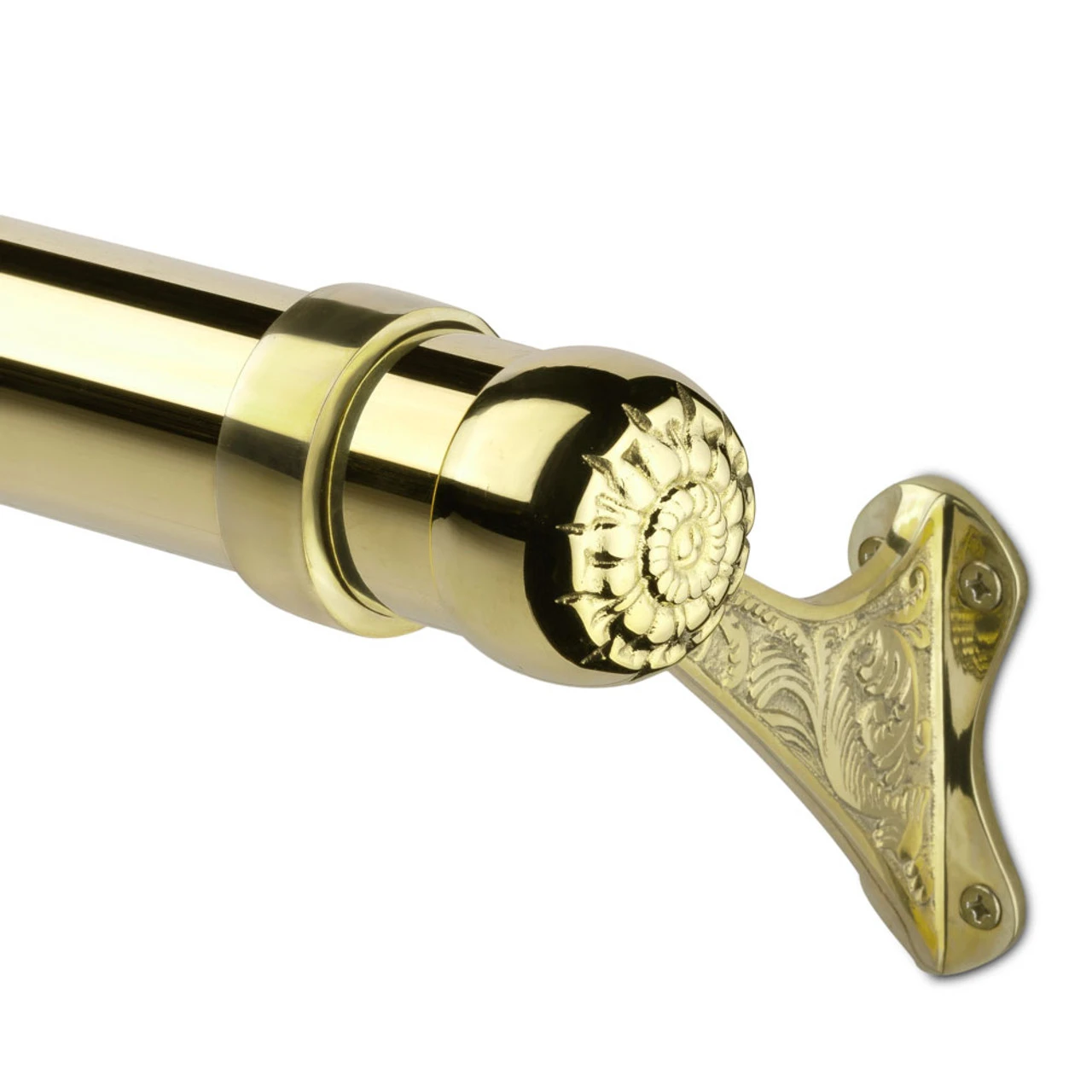 Decorative External End Cap - Polished Brass - 2" OD 5 Decorative External End Cap - Polished Brass - 2" OD - Image 3