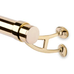 Bar Mount Foot Rail Bracket - Polished Brass - 2" OD -Bar Essentials Shop 76913 2 Bar Mount Foot Rail Bracket Polished Brass 2 OD 04 12321.1598455585
