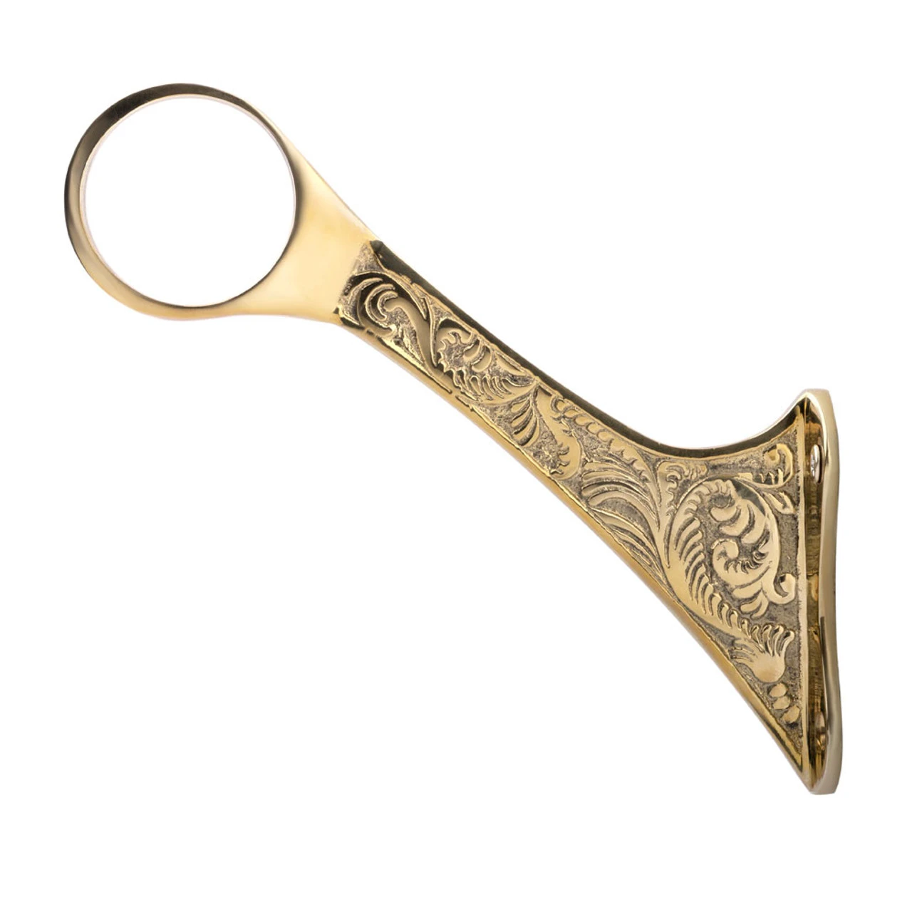 Decorative Bar Bracket - Polished Brass - 2" OD 4 Decorative Bar Bracket - Polished Brass - 2" OD - Image 2