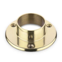 4" Wall Flange - Polished Brass - 2" OD