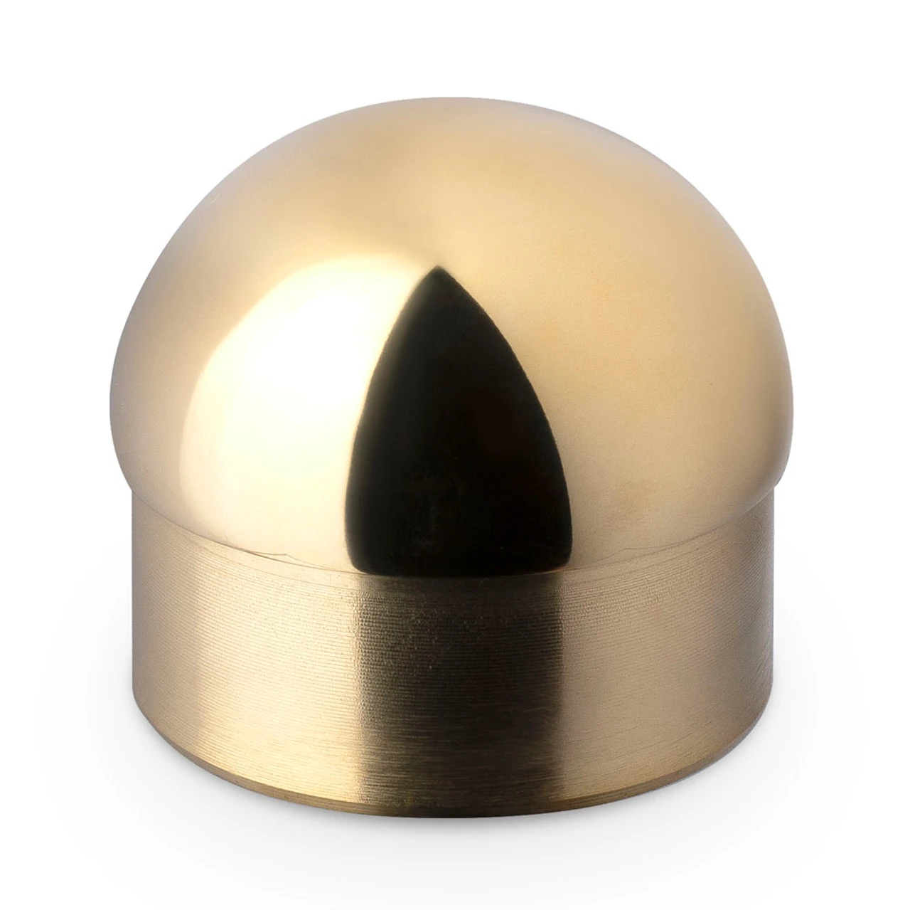 Domed End Cap - Polished Brass - 2" OD 3 Domed End Cap - Polished Brass - 2" OD