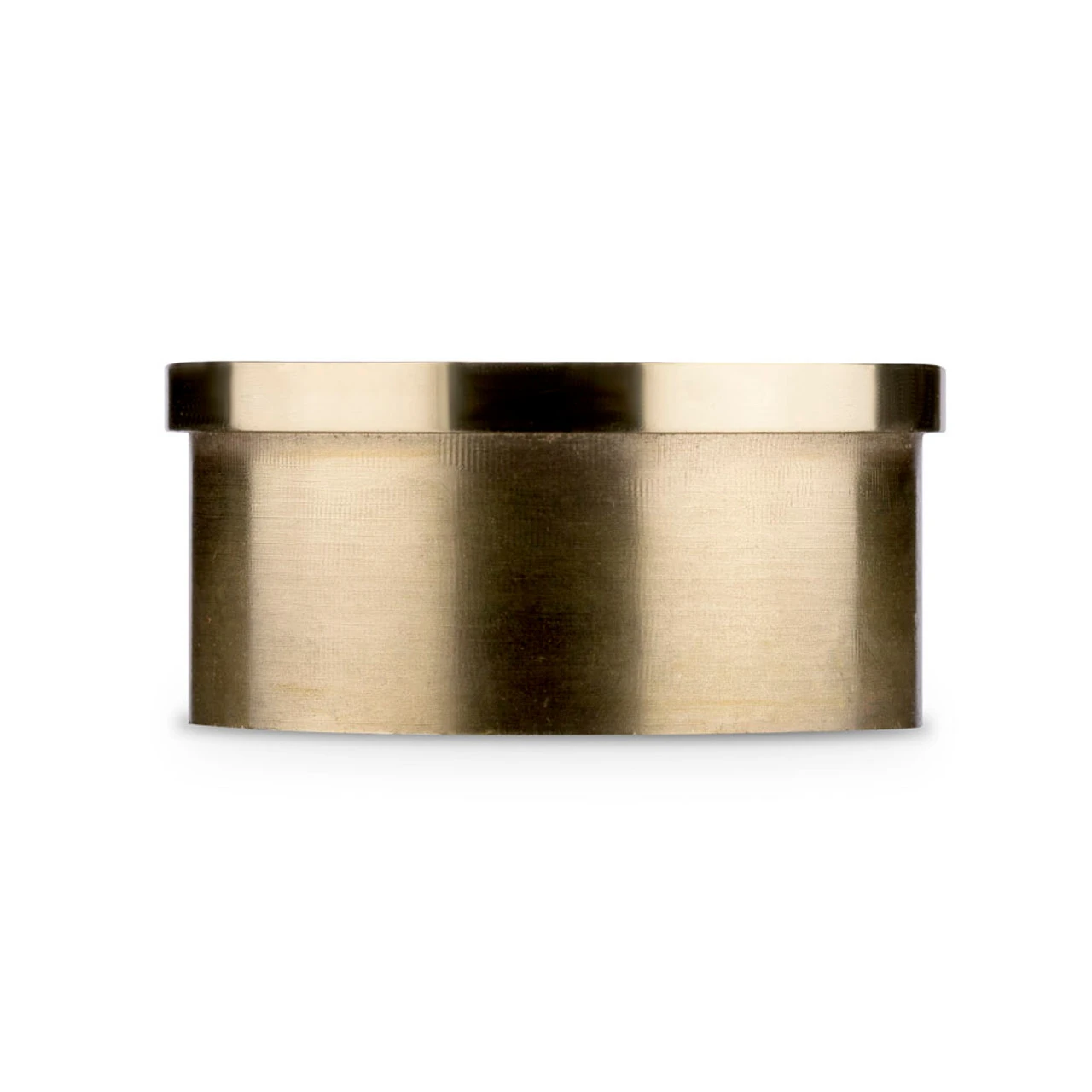 Flush Flat End Cap - Polished Brass - 2" OD 4 Flush Flat End Cap - Polished Brass - 2" OD - Image 2