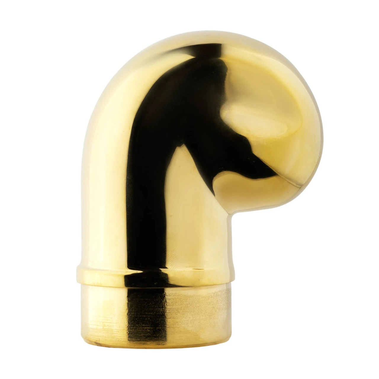Scroll End Cap - Polished Brass - 2" OD 4 Scroll End Cap - Polished Brass - 2" OD - Image 2