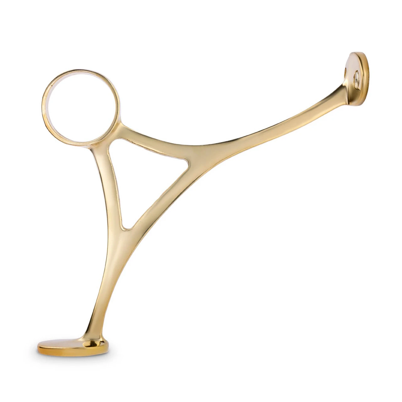 Combination Foot Rail Bracket - Polished Brass - 1.5" OD 4 Combination Foot Rail Bracket - Polished Brass - 1.5" OD - Image 2