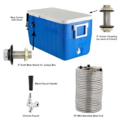 Single Faucet Jockey Box - 70' Coil - Faucet Hardware Kit -Bar Essentials Shop 8170coolerkit 004 1 22096.1590769671