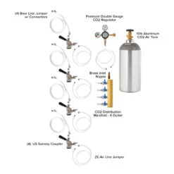 Four Faucet Jockey Box - 70' Coils - Complete Kit -Bar Essentials Shop 8470coolerkit tank 003 82777.1590768675